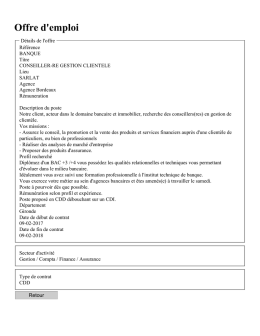 Offre d`emploi