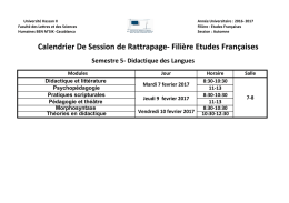 Fr s3 - Facult&eacute; des Lettres et des Sciences Humaines ben M`Sik