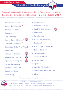 2 au 5 F&eacute;vriEr 2017 - Stud