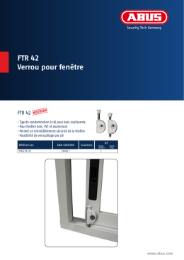 FICHE TECHNIQUE Goupille pour baie &agrave; cl&eacute;