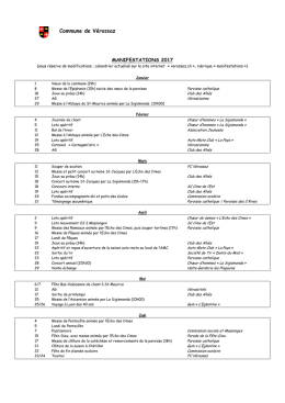 Programme des manifestations villageoises