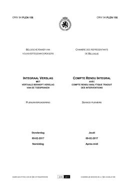 integraal verslag compte rendu int&eacute;gral