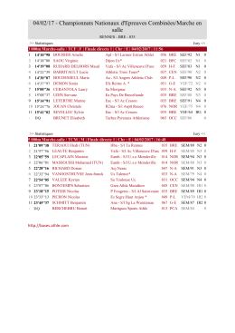 04/02/17 - Championnats Nationaux d`Epreuves Combinées/Marche