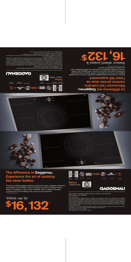 The difference is Gaggenau. Experience the art of cooking like never