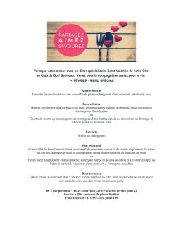 menu spécial