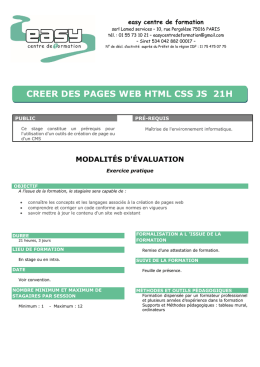 Créer des pages web