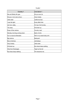 Feuille1 Page 1 Country 1 N&eacute; pour vivre sans