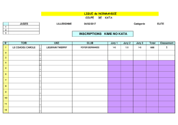 inscriptions kime no kata - Ligue de Normandie de Judo