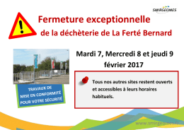 Affiche travaux la fert&eacute;