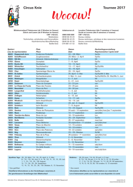 Tourneeplan - Circus Knie