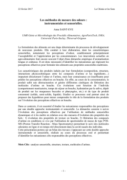 Les méthodes de mesure des odeurs
