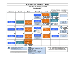 Horaire du patinage libre - février 2017 (56 ko