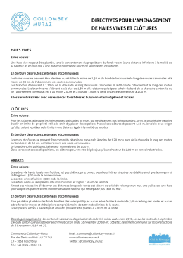 Directives pour l`aménagement des haies-clôtures - Collombey