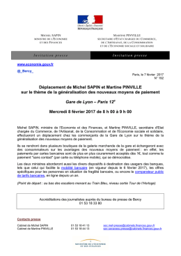 D&eacute;placement de Michel SAPIN et Martine PINVILLE sur le th&egrave;me de