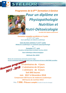 Formation Nutrithérapeute