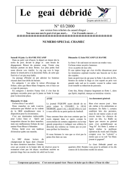 Ann&eacute;e 2000 n&deg; 3 - Championnat de Baie de Seine