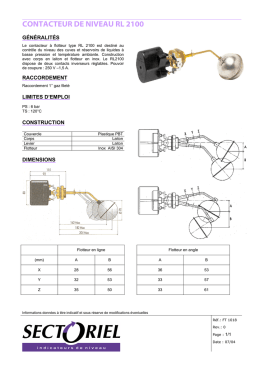 CONTACTEUR DE NIVEAU RL 2100