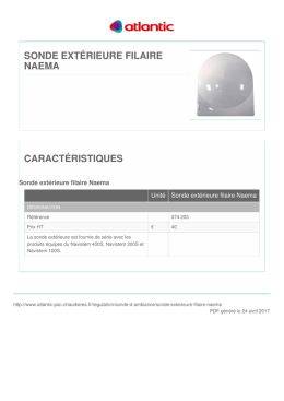 Sonde extérieure filaire Naema