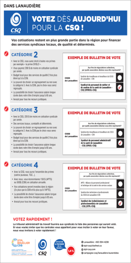 Exemple du bulletin dans Lanaudi&egrave;re, cat&eacute;gorie 2, 3 et 4
