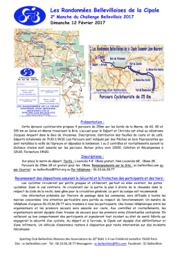 La Présentation des Randonnées Cyclos de la Cipale