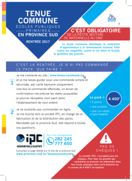 tenue commune - Province Sud