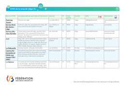 Liste des AMO de Li&egrave;ge et leur zone g&eacute;ographique prioritaire d