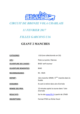 Circuit Bronze U14/U16 Bernex/Abondance