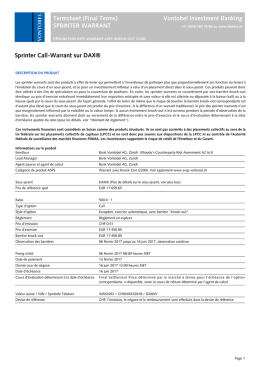 Termsheet (Final Terms) Vontobel Investment Banking