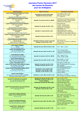 Portes ouvertes post 3ème dans les lycées du Douaisis