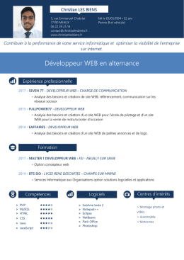 Téléchager mon cv - Christian LES BIENS