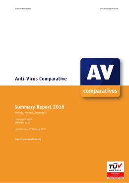 Summary Report 2016 - AV