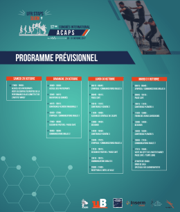 Acaps 2017 : Programme prévisionnel - EPS