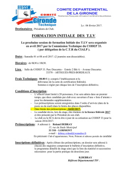 Pr&eacute;inscription Form Initiale