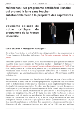 Un programme antilibéral illusoire qui promet la lune sans toucher