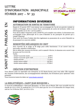 lettre mensuelle - Mairie de Saint