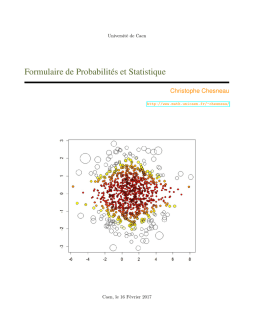 Formulaire de Probabilités et Statistique