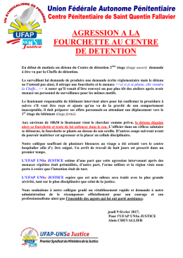Agress&eacute; &agrave; la fourchette 09-02-2017