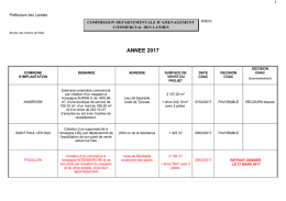 Bilan de la CDAC 2017 - Services de l`Etat dans les LANDES