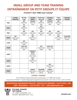 Entraînement en petit groupe - YM-YWHA