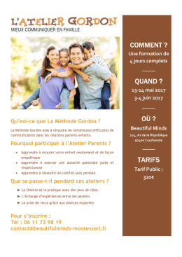 COMMENT ? QUAND ? OÙ ? TARIFS