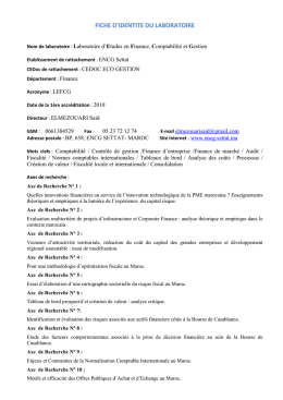 laboratoire Laboratoire Etudes en Finance Comptabilité et Gestion