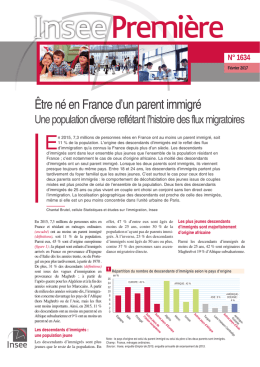 &Ecirc;tre n&eacute; en France d`un parent immigr&eacute;