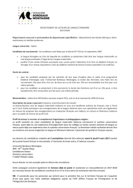 Fiche de poste lecteur italien lce 2017-2018