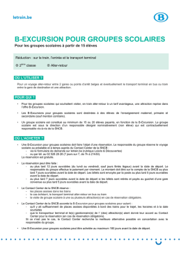 Infos générales sur nos B-Excursions pour groupes scolaires