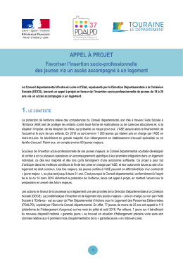 appel à projet - Conseil Départemental 37