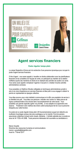 Agent services financiers