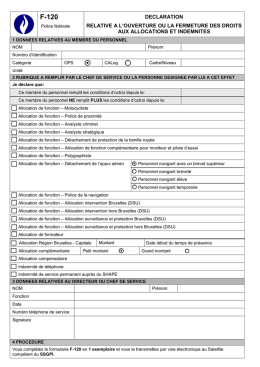 declaration relative a l`ouverture ou la fermeture des