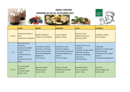 menu cantine semaine du 06 au 10 fevrier 2017