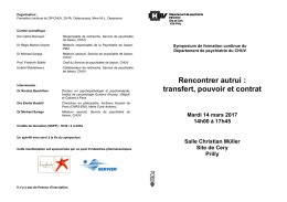 Rencontrer autrui transfert, pouvoir et contra encontrer