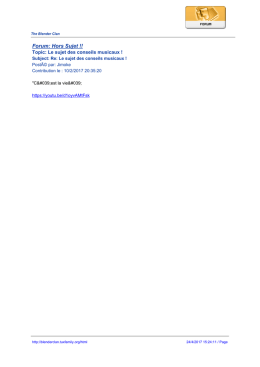 Forum: Hors Sujet - The Blender Clan